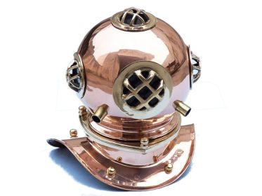 Copper Decorative Divers Helmet 9""