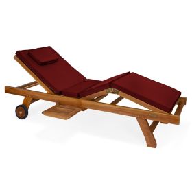 Multi-position Chaise Lounger with Royal White Cushions