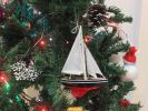 Wooden Endeavour Model Sailboat Christmas Ornament 9""