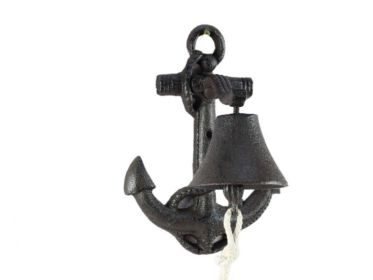 Cast Iron Wall Mounted Anchor Bell 8""