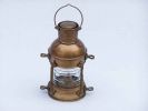 Antique Brass Anchor Oil Lantern 12""