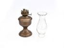 Antique Brass Table Oil Lamp 10""