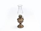 Antique Brass Table Oil Lamp 10""