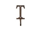 Rustic Copper Cast Iron Letter T Alphabet Wall Hook 6""