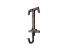 Rustic Copper Cast Iron Letter T Alphabet Wall Hook 6""