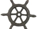 Cast Iron Ship Wheel Decorative Paperweight 4""