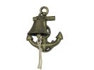 Rustic Gold Cast Iron Wall Mounted Anchor Bell 8""