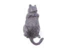 Cast Iron Happy Fat Cat Wall Hook 6""