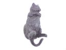 Cast Iron Happy Fat Cat Wall Hook 6""