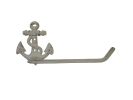 Aged White Cast Iron Anchor Toilet Paper Holder 10""