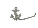 Aged White Cast Iron Anchor Toilet Paper Holder 10""