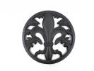 Rustic Black Cast Iron Fleur De Lis Trivet 7""