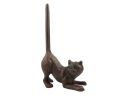 Rustic Copper Cast Iron Cat Extra Toilet Paper Stand 10""