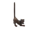 Rustic Copper Cast Iron Cat Extra Toilet Paper Stand 10""