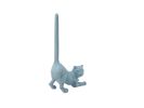 Rustic Light Blue Cast Iron Cat Extra Toilet Paper Stand 10""