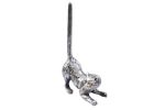 Rustic Silver Cast Iron Cat Extra Toilet Paper Stand 10""