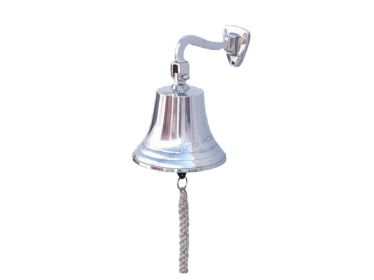 Chrome Hanging Ship's Bell 11""