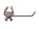 Rustic Copper Cast Iron Crab Toilet Paper Holder 10""