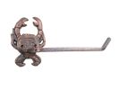 Rustic Copper Cast Iron Crab Toilet Paper Holder 10""