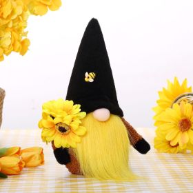 Easter Decorations; Handmade Summer Sunflower Gnomes Faceless Plush Doll