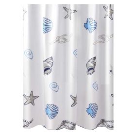 Ocean PEVA Bathroom Waterproof Shower Curtain Bathroom Hanging Curtain Door Curtain, 71x71inch