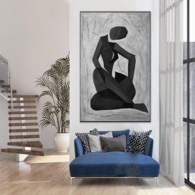 Handmade Oil Painting Large Abstract Canvas Art Living Room Painting Oversized Canvas Art Modern Abstract Painting Original Black Painting Abstract