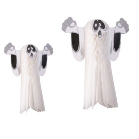 2 Pieces Halloween Hanging Ghost Flying Ghost Ornament for Tree Window Patio Lawn Garden Party Decor