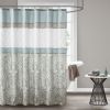 Shawnee Printed and Embroidered Shower Curtain