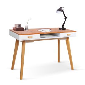 Modern Simple Style Solid Wood Computer Desk,Home Office Writing Desk,Study Table with Drawers