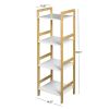 4-Tier Wooden Freestanding Bathroom Floor Shelf, Organizer, Storage Rack