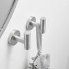 Round Bathroom Robe Hook and Towel in Brushed Nickel (2-Pack)