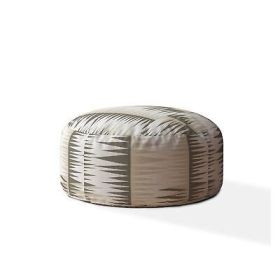 Indoor BANDELIER BlueTaupeCamel Tan Round Zipper Pouf - Cover Only 24in dia x