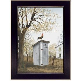 Trendy Decor 4U Morning Commute (Outhouse) Framed Wall Art, Modern Home Print