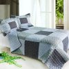 [Simple life] Cotton 3PC Vermicelli-Quilted Patchwork Quilt Set (Full/Queen Size)