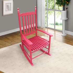 Wooden Porch Rocker Chair Red