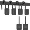 black shower curtain hook; zinc alloy hook; 12 piece set