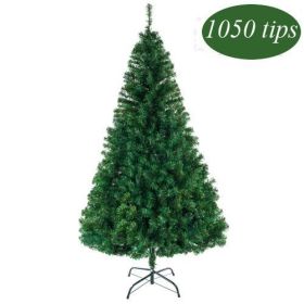 6ft 1050 Branch Christmas Tree Folding Metal Christmas Tree Stand, Xmas Pine Tree for Indoor Outdoor Holiday Decoration