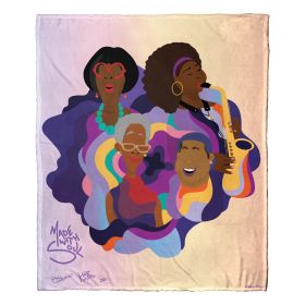 Disney-Pixar Soul; The Village by Bee Harris &amp; HUE Silk Touch Throw Blanket; 50" x 60"