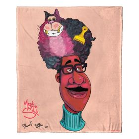 Disney-Pixar Soul; Joe & His Fro by Bianca Pastel &amp; HUE Silk Touch Throw Blanket; 50" x 60"