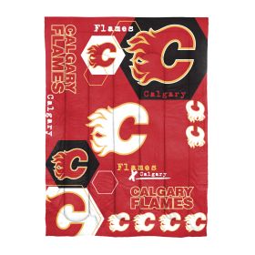 Flames OFFICIAL NHL "Hexagon" Twin Comforter & Sham Set; 64" x 86"