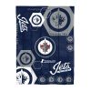 Winnipeg Jets OFFICIAL NHL "Hexagon" Twin Comforter & Sham Set; 64" x 86"