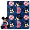 Red Sox OFFICIAL MLB & Disney's Mickey Mouse Character Hugger Pillow & Silk Touch Throw Set; 40" x 50"