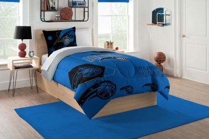 Magic OFFICIAL NBA "Hexagon" Twin Comforter & Sham Set; 64" x 86"