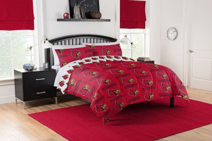 Louisville Cardinals Full Rotary Bed In a Bag Set