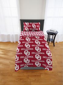 Oklahoma Sooners Twin Rotary Bed In a Bag Set