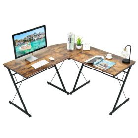 59 Inches L-Shaped Corner Desk Computer Table for Home Office Study Workstation