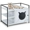 The 2-in-1 Hidden Cat Washroom And Side Table Furniture Cabinet