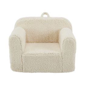 Kids Armchair Toddler Couch Baby Sofa Chair with Sherpa Fabric for Boys and Girls (Beige)