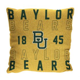 Baylor OFFICIAL NCAA "Stacked" Woven Pillow; 20" x 20"