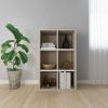 Book Cabinet/Sideboard White and Sonoma Oak 26"x11.8"x38.5" Engineered Wood